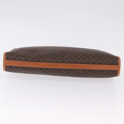 Celine Macadam Pochette Canvas and Leather, Brown, PVC, Clutch