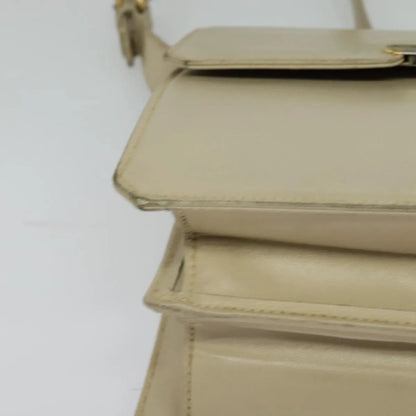Gucci Vintage Flap Leather, Beige, Leather, Shoulder Bag