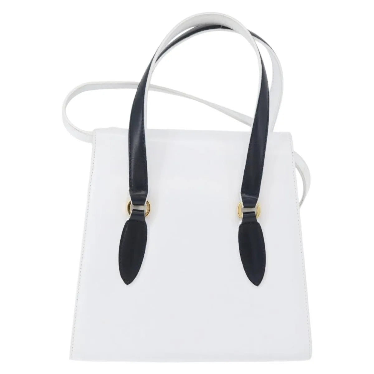 Salvatore Ferragamo Vintage Top handle Leather, White, Leather, Handbag