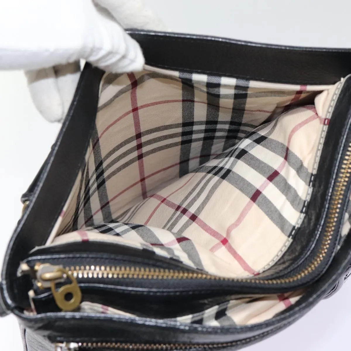 Burberry Vintage Leather, Black, Leather, Shoulder Bag