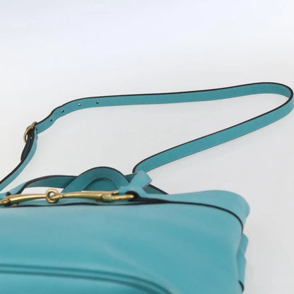 Gucci Bright Bit Convertible Tote Leather, Blue, Leather, Tote Bag