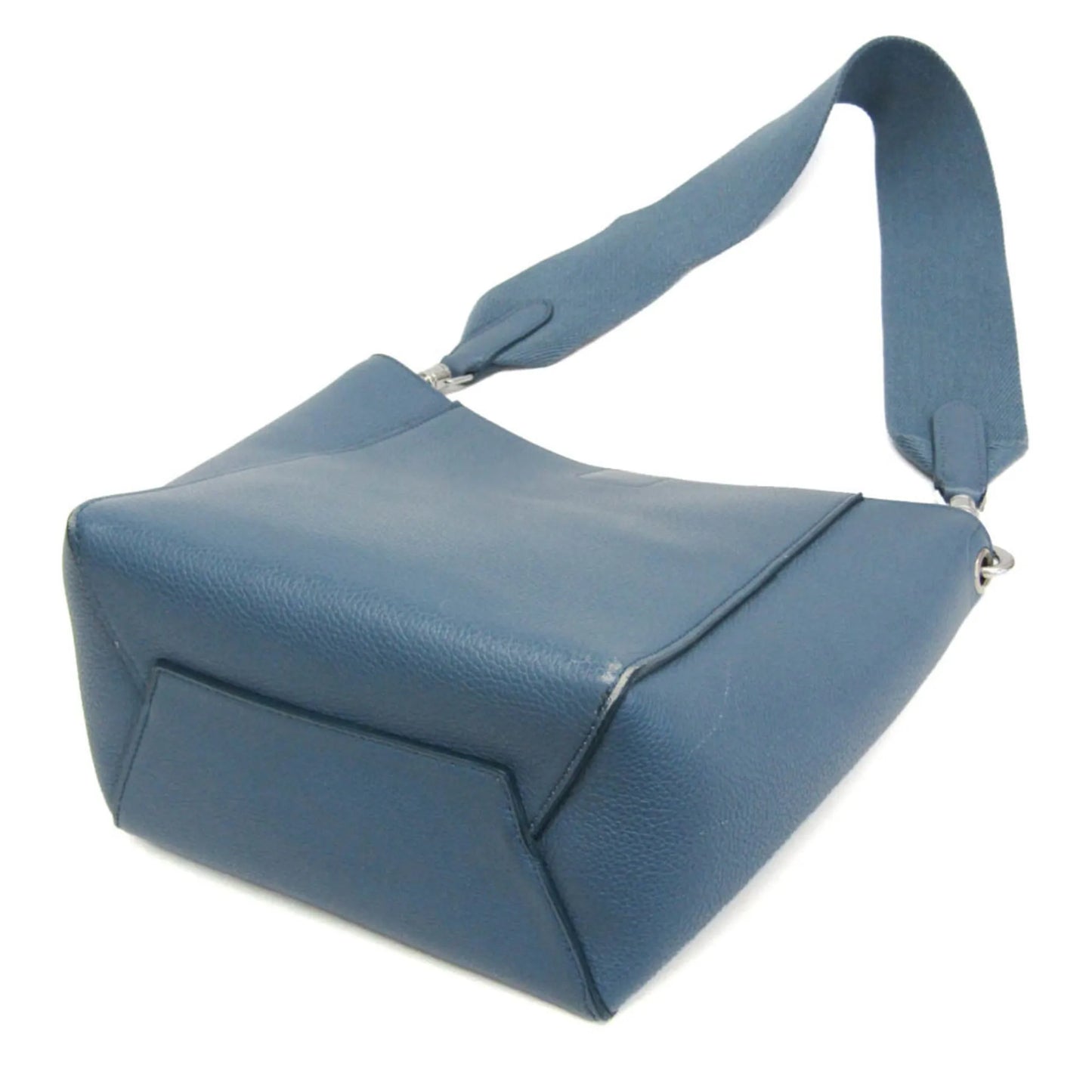 Celine Sangle Seau Calfskin, Blue, Leather, Shoulder Bag