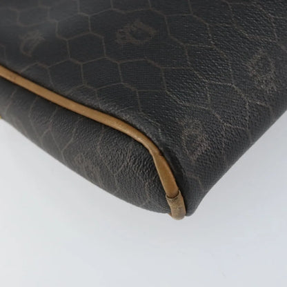 Christian Dior Vintage Honeycomb Canvas and Leather, Black, Canvas, Shoulder Bag