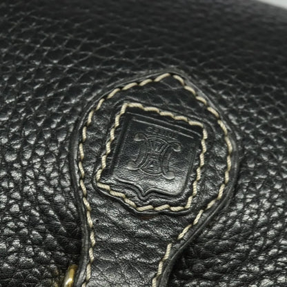 Celine Vintage Leather, Black, Leather, Shoulder Bag