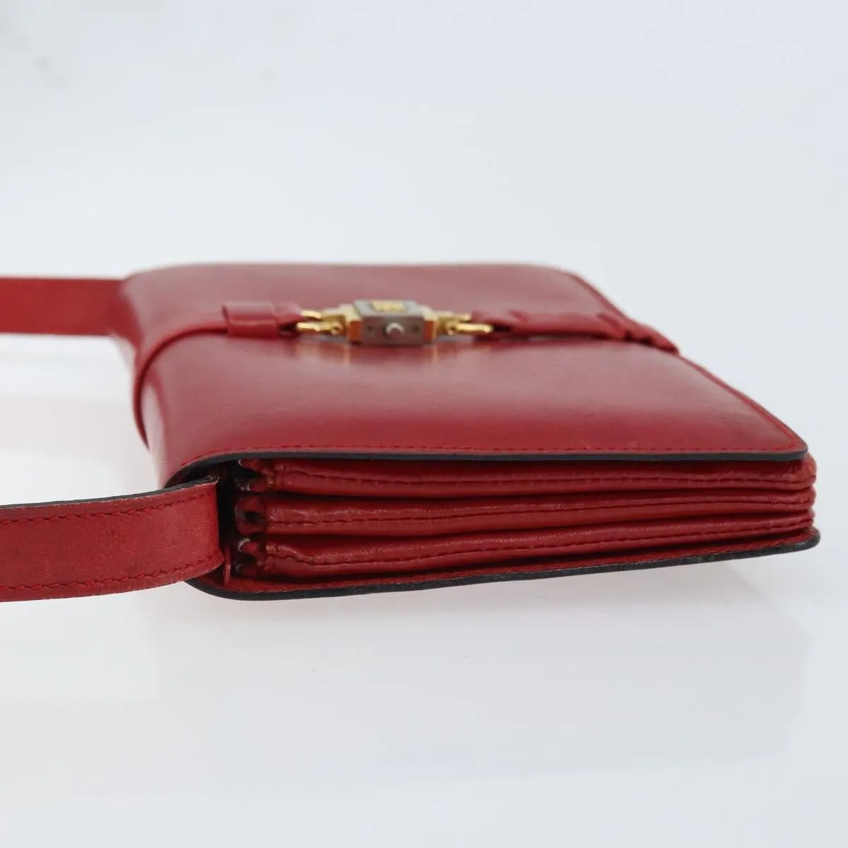 Celine Vintage Leather, Red, Leather, Shoulder Bag