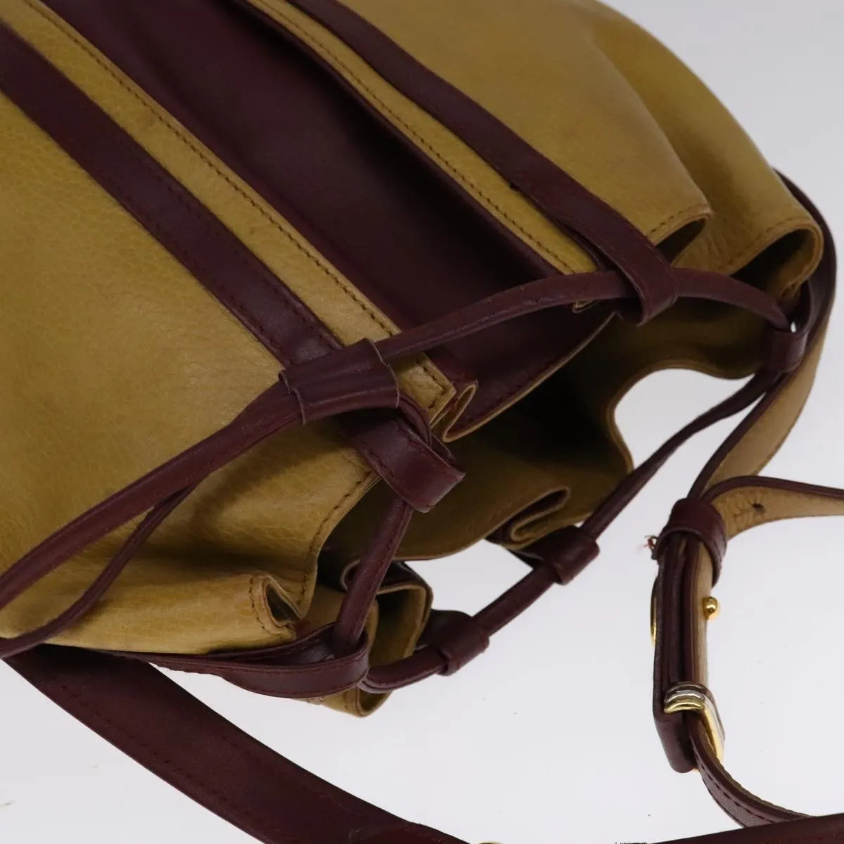 cartier Must de Cartier seau Leather, Yellow, Leather, Shoulder Bag