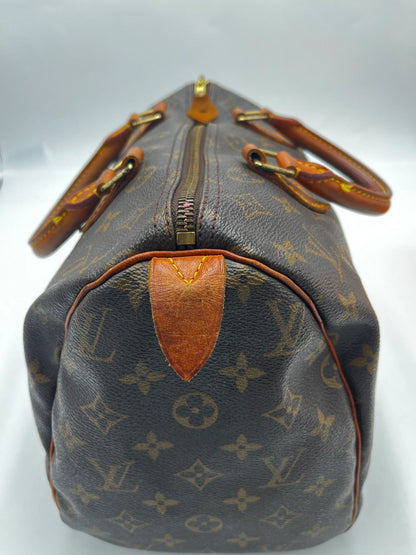 Louis Vuitton Speedy Monogram Canvas, Brown, Canvas, Handbag