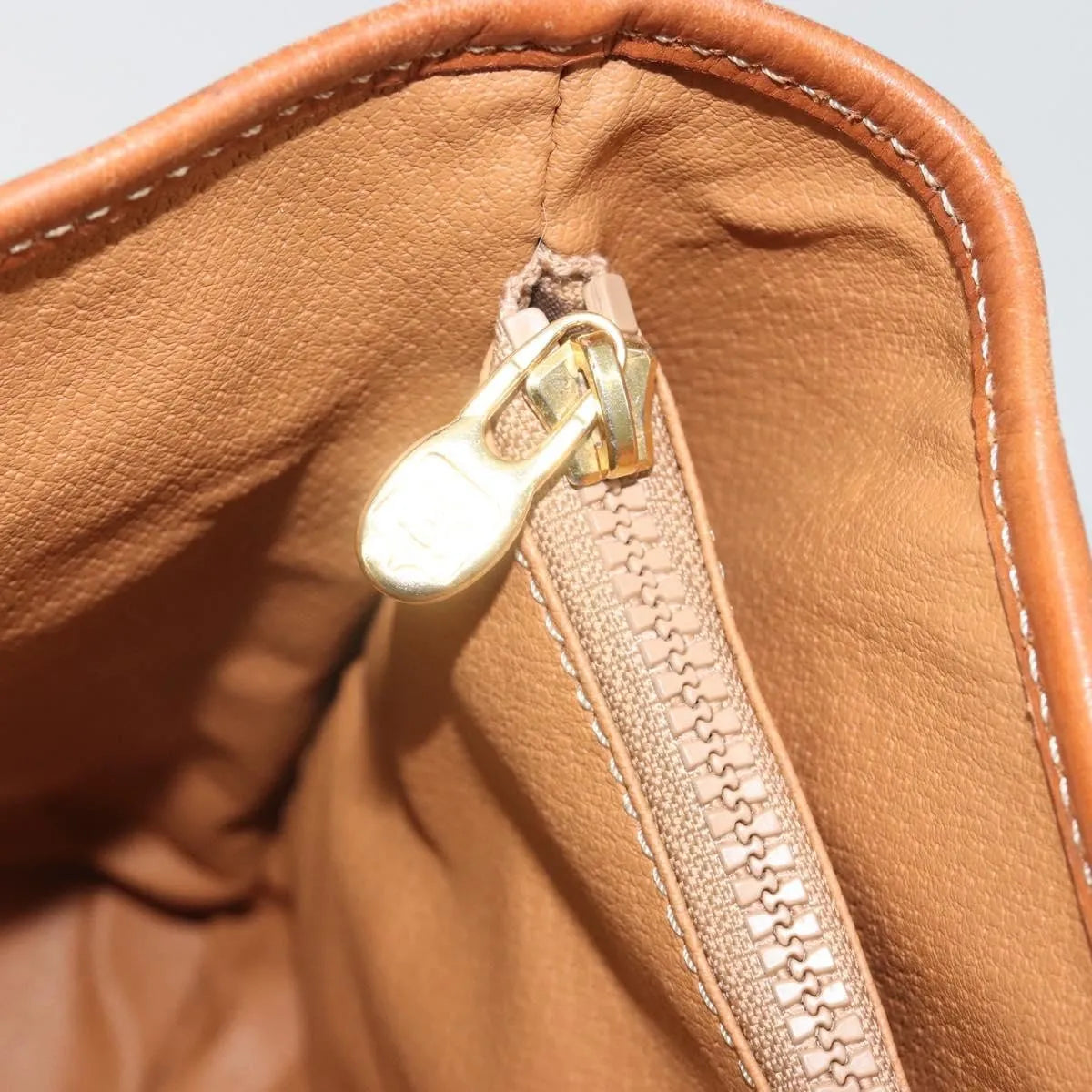 Celine Vintage Macadam Canvas and Leather, Brown, PVC, Handbag