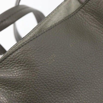 Celine Phantom Cabas Tote Leather, Gray, Leather, Tote Bag