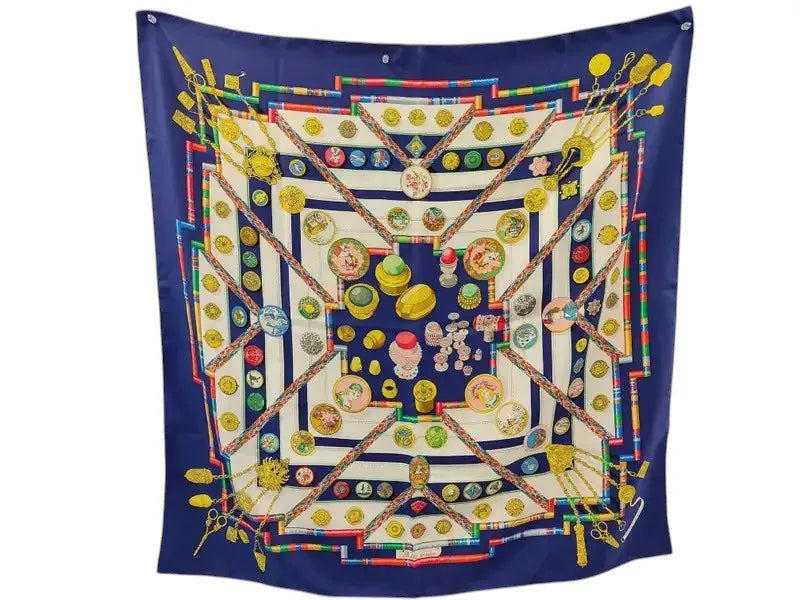 Hermes Carré 90 Silk multicolor, Multicolour, Silk, Scarf