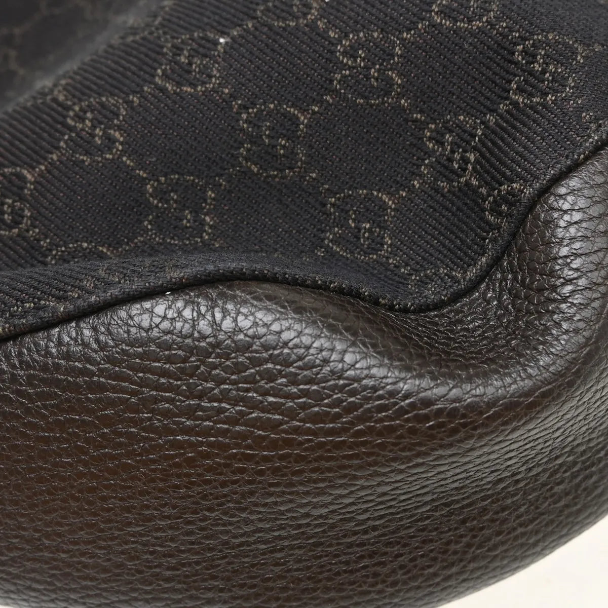 Gucci Vintage Ring Hobo Printed Velvet, Brown, Canvas, Shoulder Bag