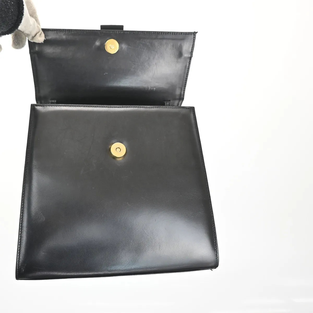 Salvatore Ferragamo Vala Leather, Black, Leather, Handbag