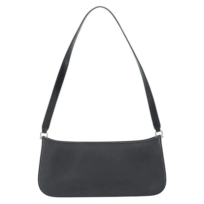 Salvatore Ferragamo Gancini Leather, Black, Leather, Shoulder Bag