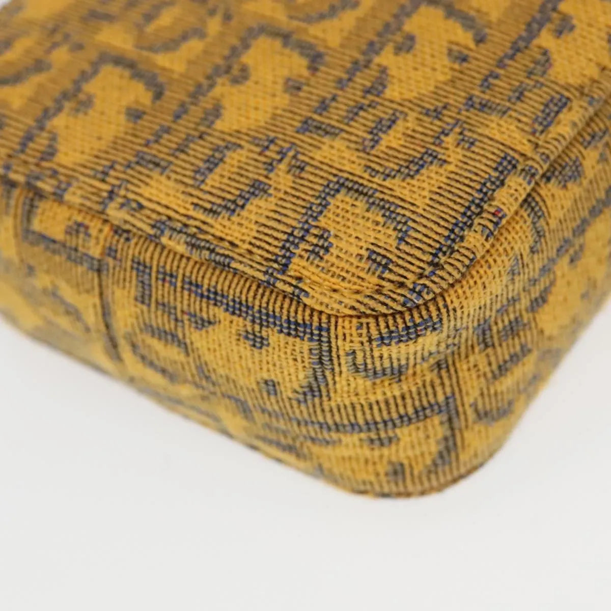 Christian Dior Vintage Trotter Canvas, Yellow, Canvas, Clutch