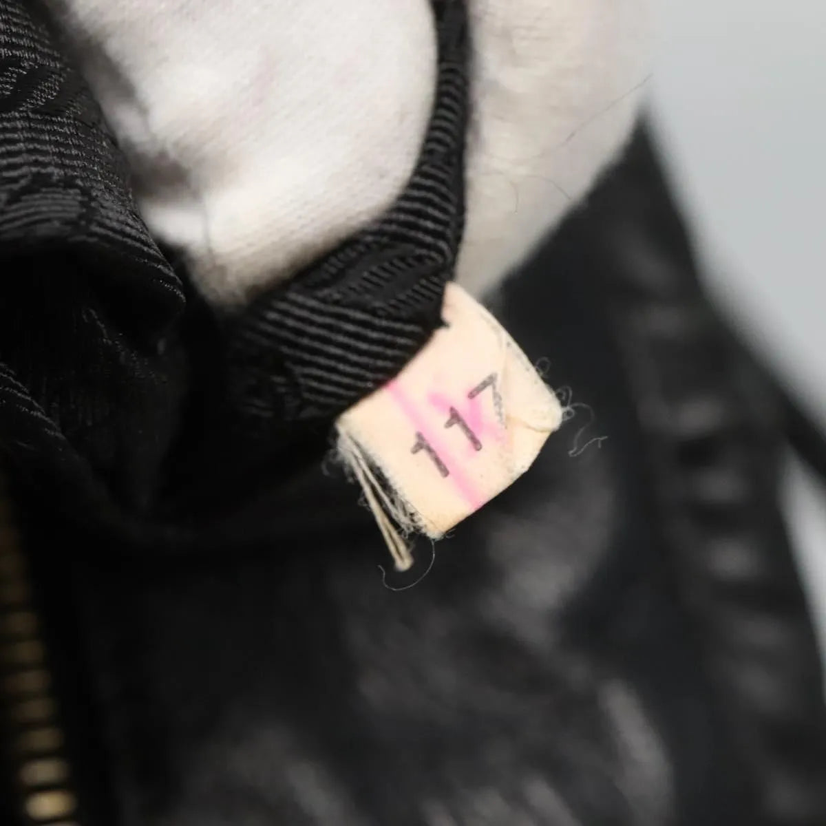 Prada Nappa Gaufre Bow Leather, Black, Leather, Tote Bag