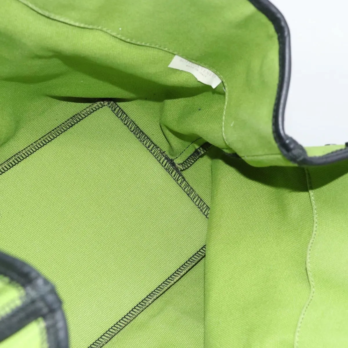 Bottega Veneta Vintage Canvas, Green, Canvas, Tote Bag