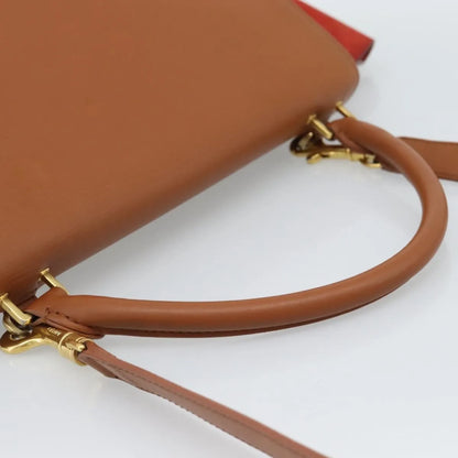 Celine Trapeze Leather with Suede, Brown, Leather, Handbag