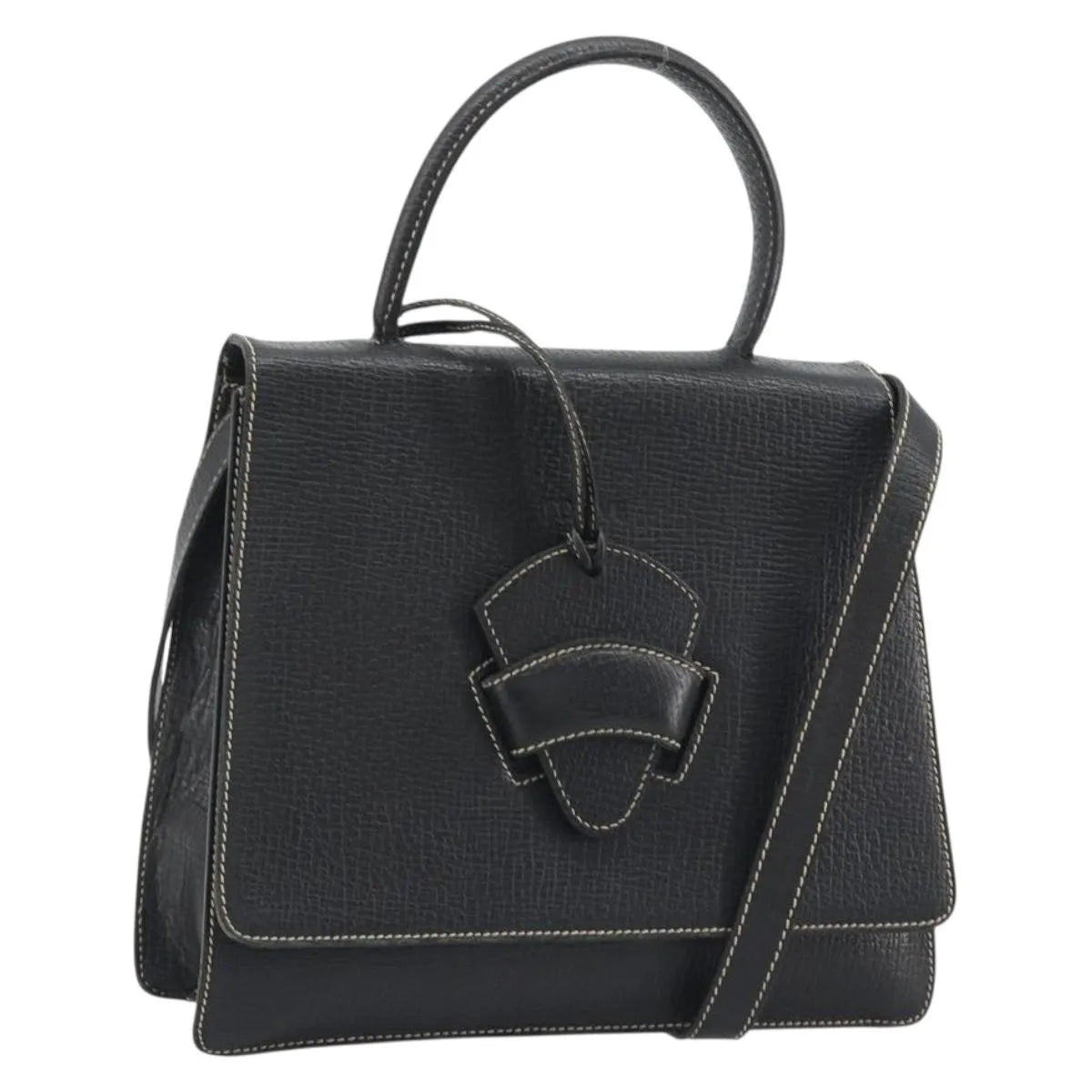 Loewe Barcelona Top handle Leather, Black, Leather, Handbag