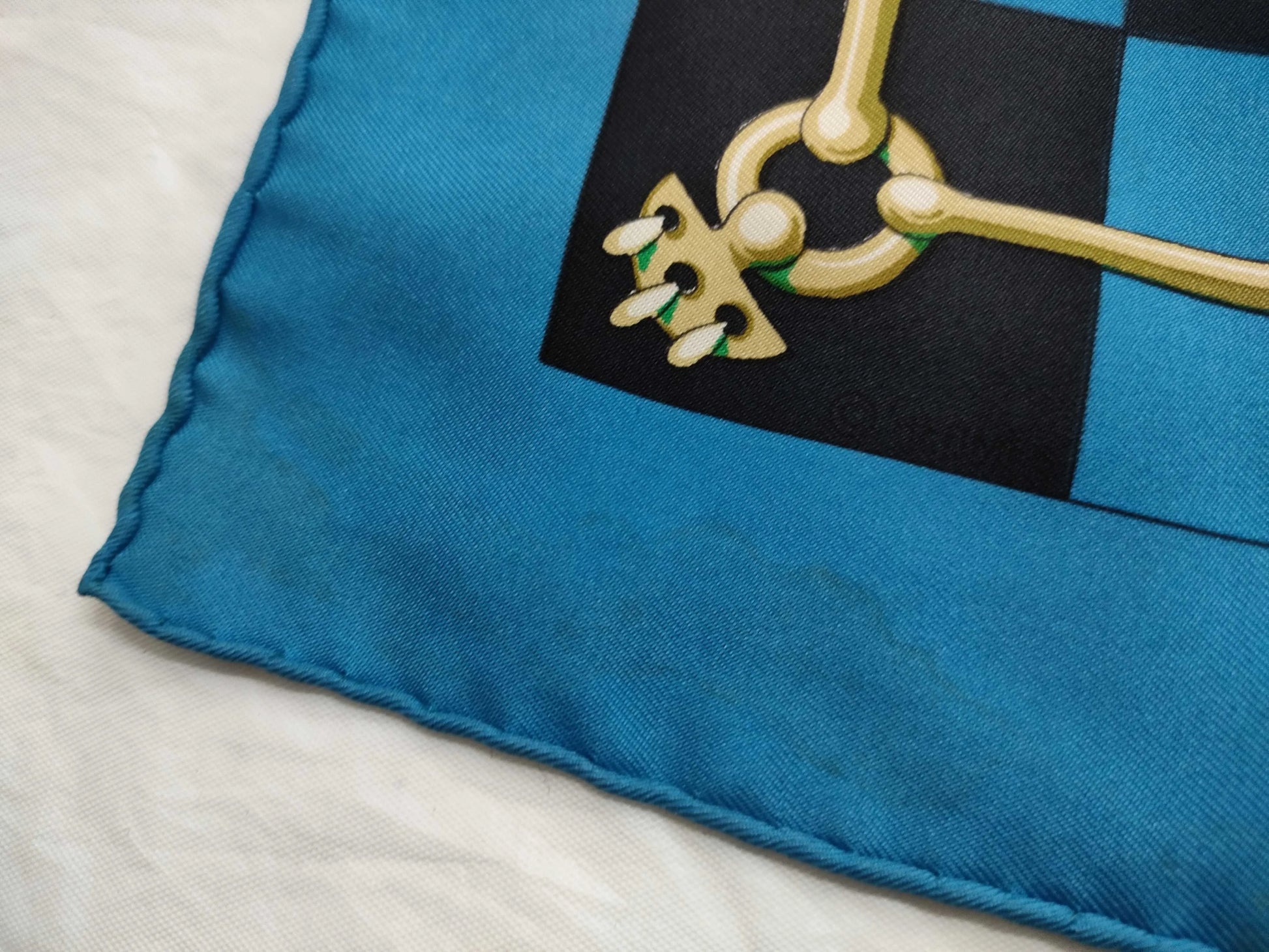 Hermes Carré 90 Silk multicolor, Blue, Cotton, Scarf
