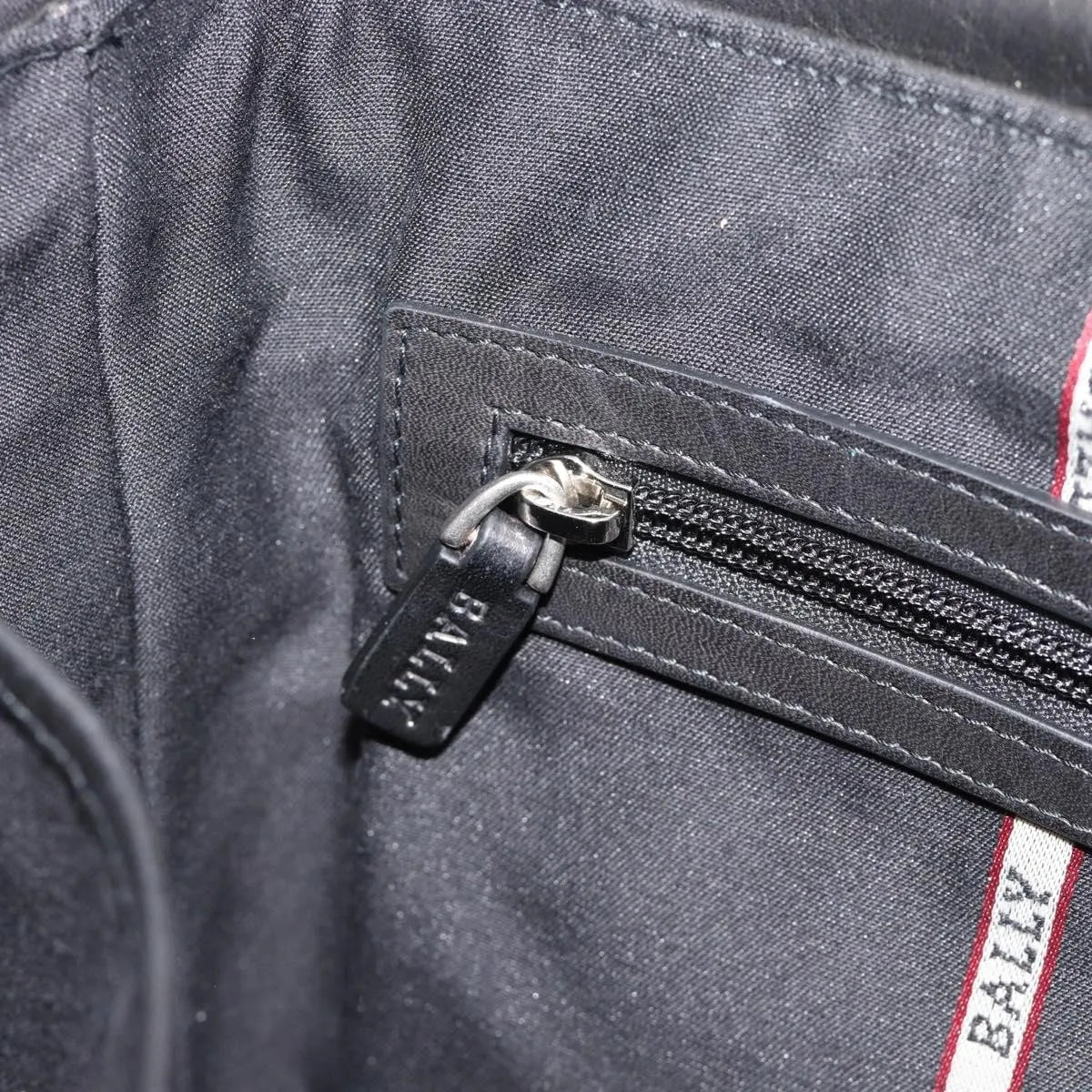 Bally Vintage Leather, Black, Leather, Shoulder Bag