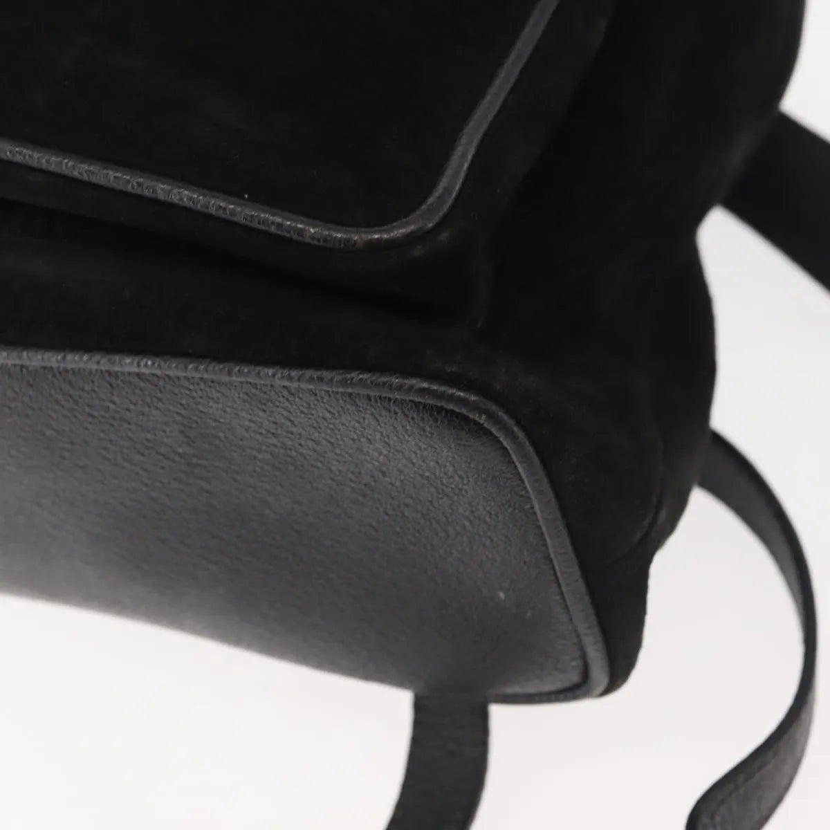 Gucci Vintage Bamboo Suede, Black, Suede, Backpack