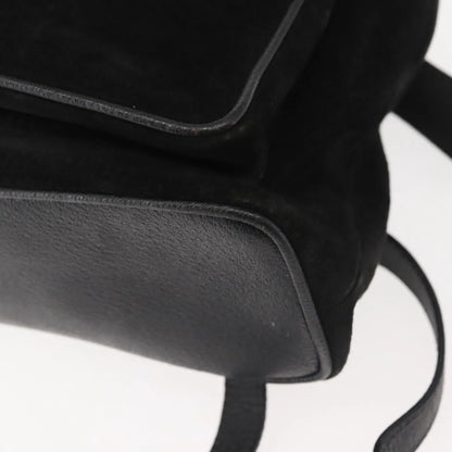 Gucci Vintage Bamboo Suede, Black, Suede, Backpack