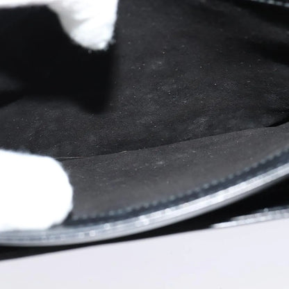 Gucci Vintage Flat Messenger Nylon and Leather, Black, Leather, Shoulder Bag