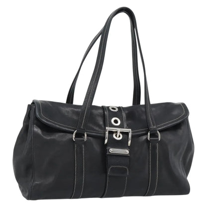 Prada Convertible Shopping Tote Saffiano Leather Saffiano Leather, Black, Leather, Tote Bag