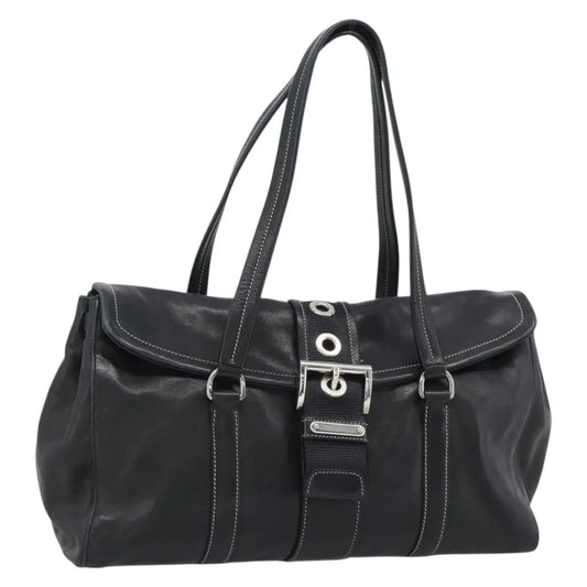 Prada Convertible Shopping Tote Saffiano Leather Saffiano Leather, Black, Leather, Tote Bag