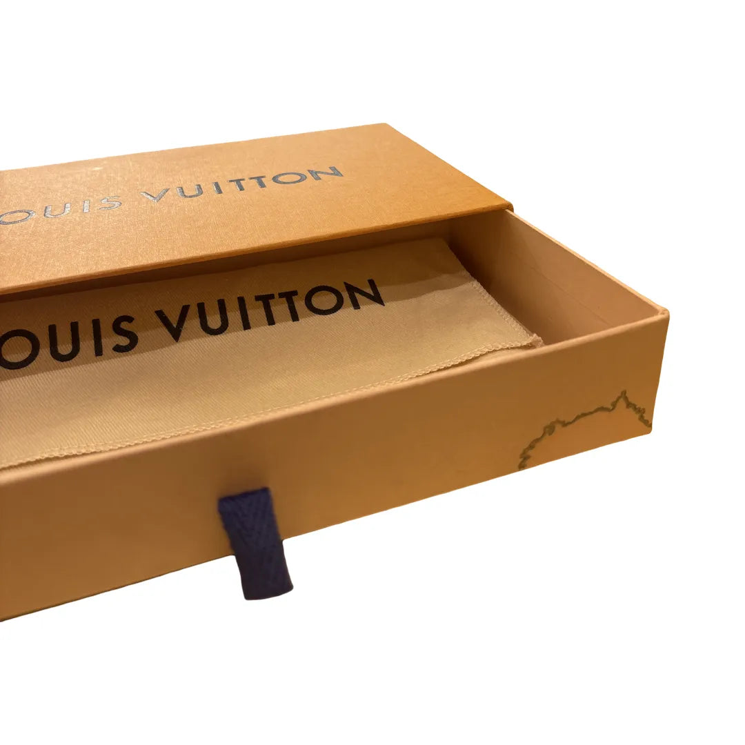 Louis Vuitton Zip Canvas, Orange, Cotton, Wallet