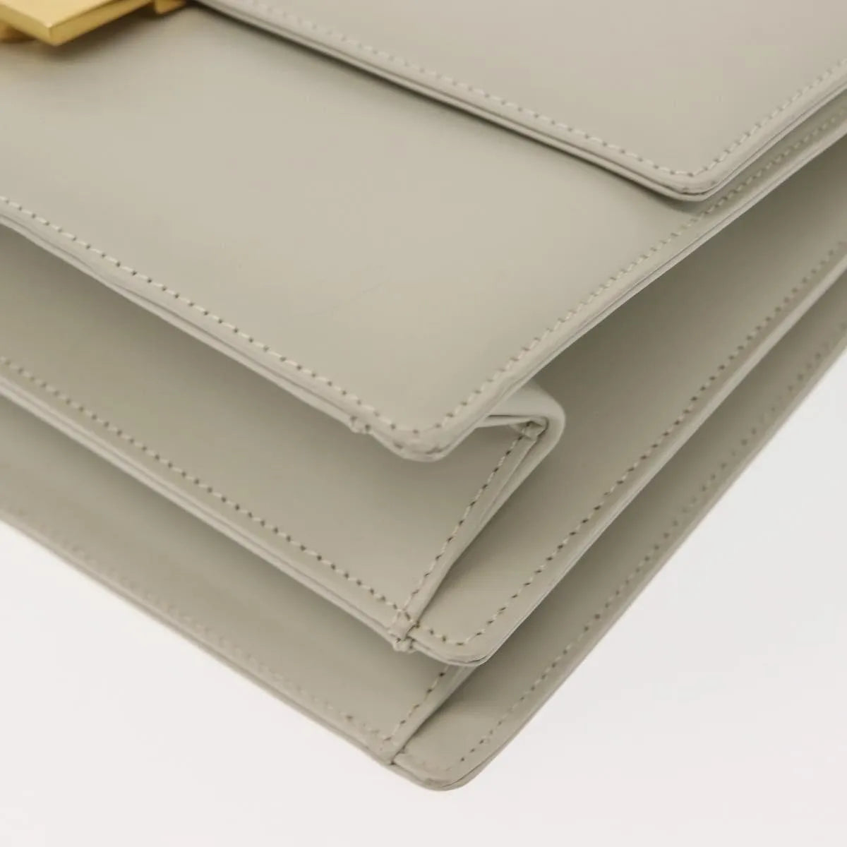 Givenchy Vintage 4G Leather, Gray, Leather, Shoulder Bag