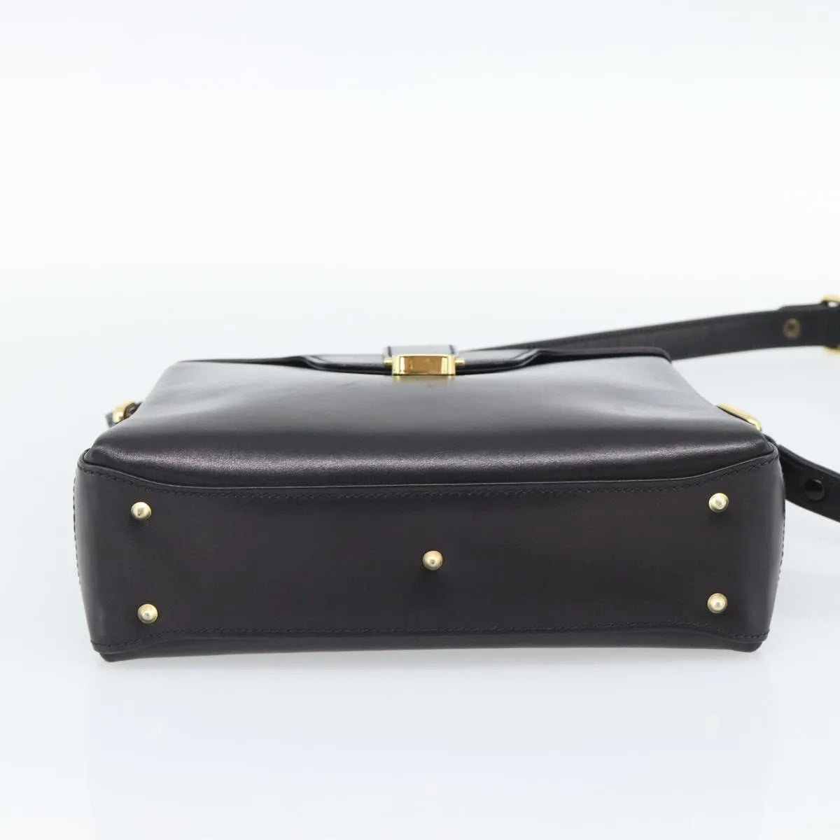 Gucci Vintage Leather, Black, Leather, Shoulder Bag