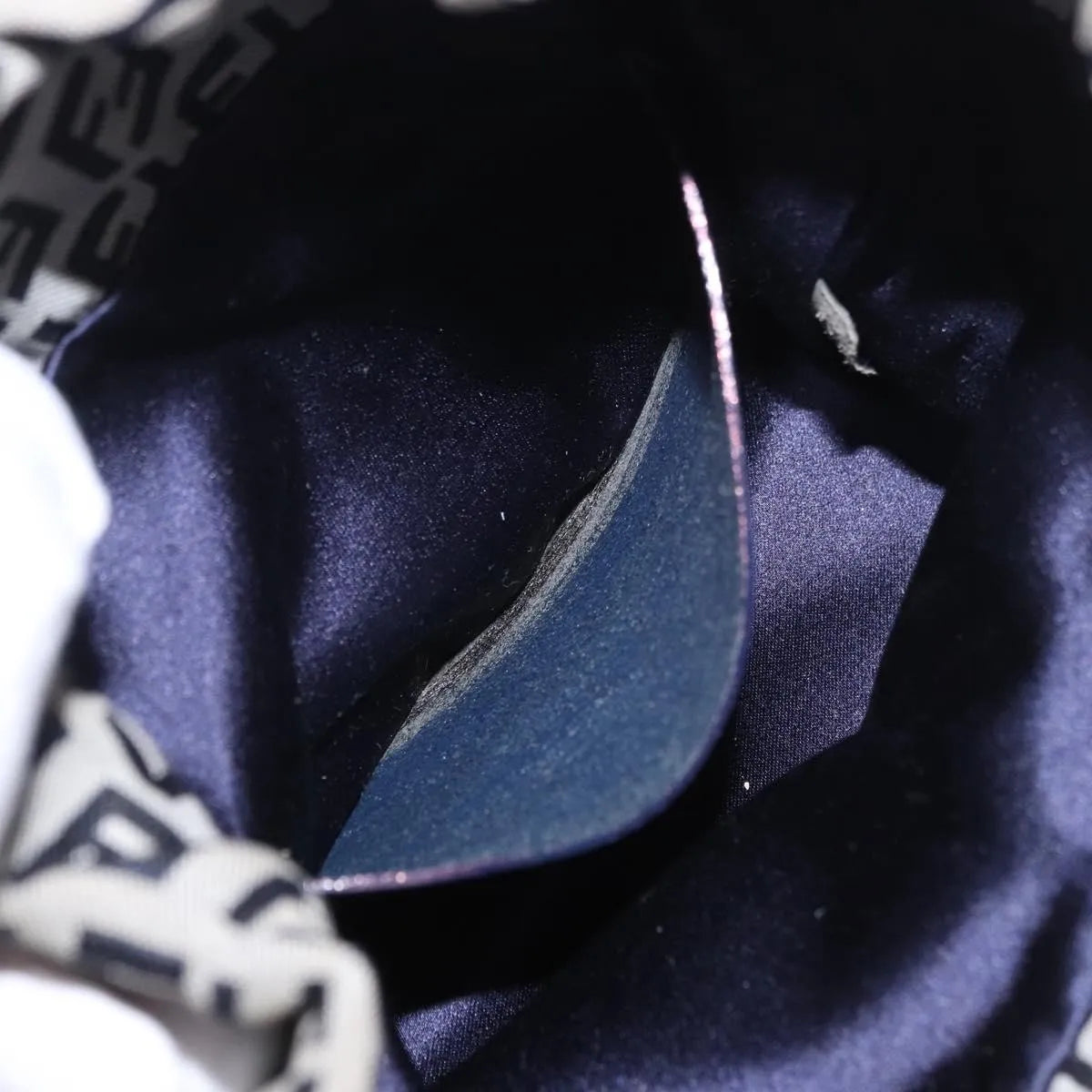Fendi Zucchino Canvas, Navy, Canvas, Handbag
