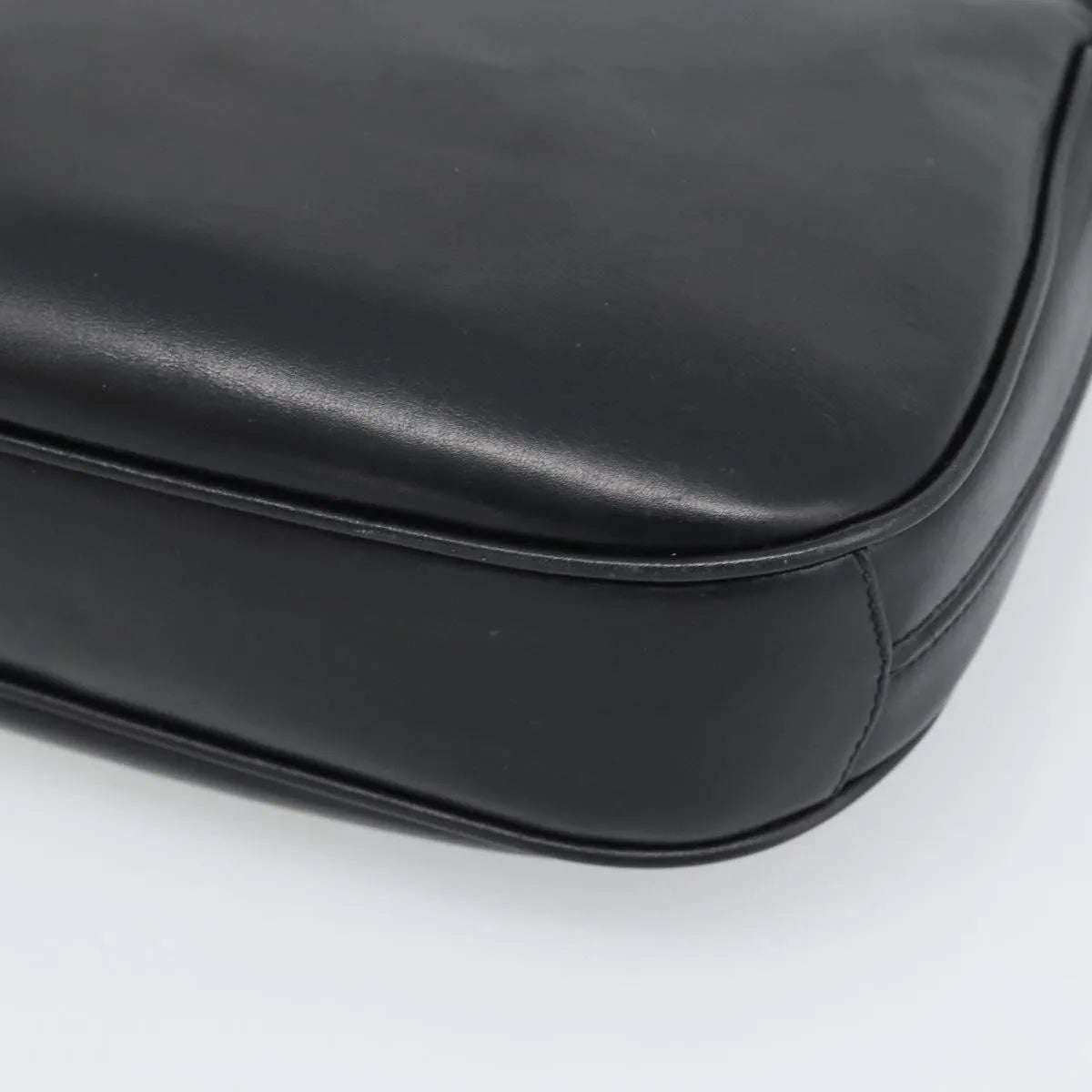 Gucci Vintage Horsebit Leather, Black, Leather, Shoulder Bag