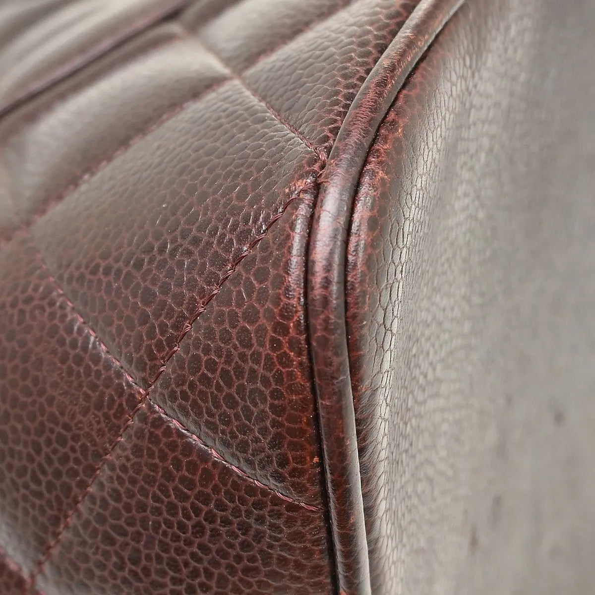 Chanel Medallion Tote Quilted Caviar, Burgundy, Leather, Tote Bag