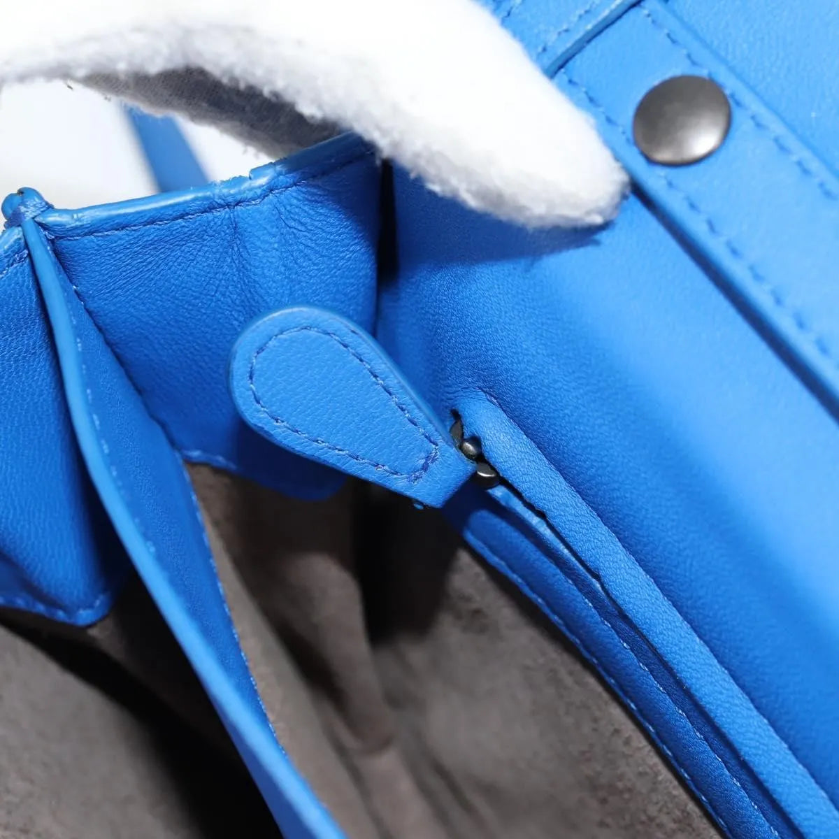 Bottega Veneta Double Compartment Flap Intrecciato Nappa, Blue, Leather, Shoulder Bag