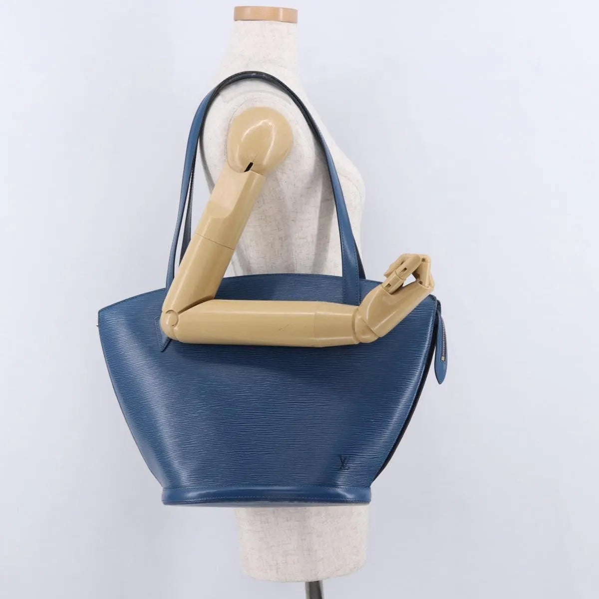 Louis Vuitton Saint Jacques Epi, Blue, Leather, Shoulder Bag