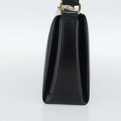 Gucci Vintage Convertible Box Leather, Black, Leather, Handbag