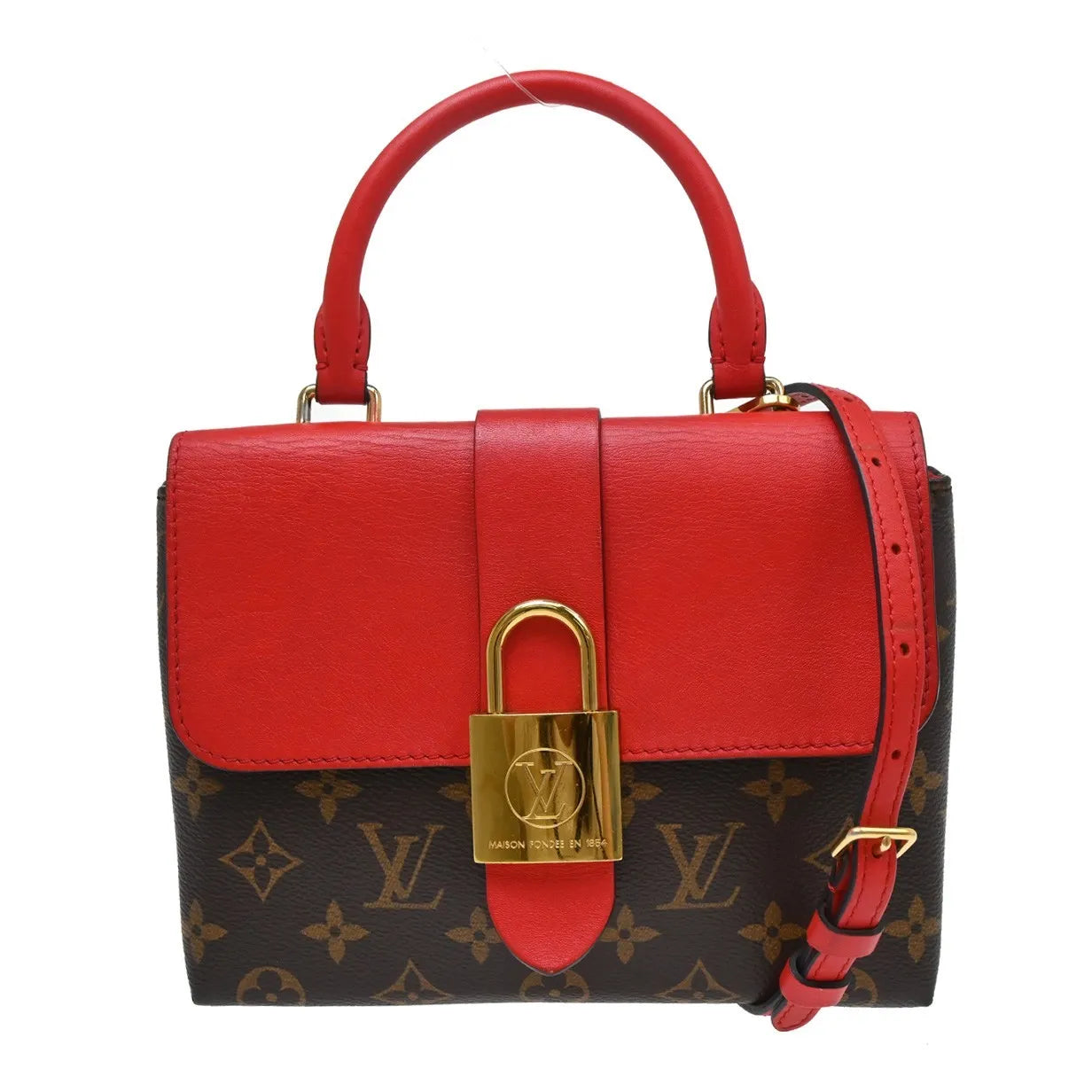 Louis Vuitton Locky Monogram Canvas with Leather, Brown, Canvas, Handbag