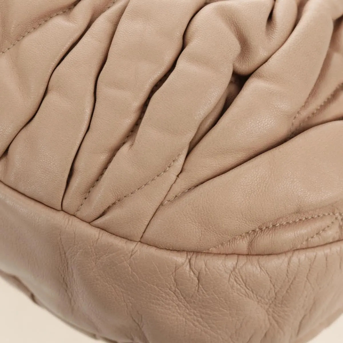 Miu Miu Madras Convertible Lock Tote Leather, Pink_gold, Leather, Handbag