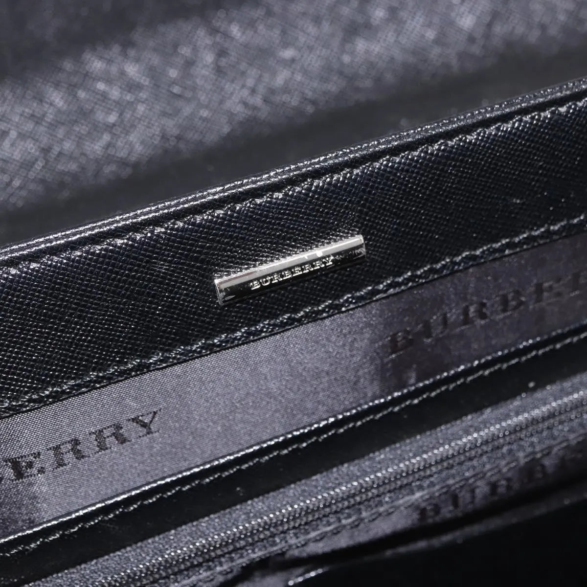Burberry Vintage Leather, Black, Leather, Briefcase