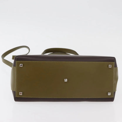 Salvatore Ferragamo Double Gancini Side Buckle Tote Patent Leather, Brown, Patent Leather, Handbag