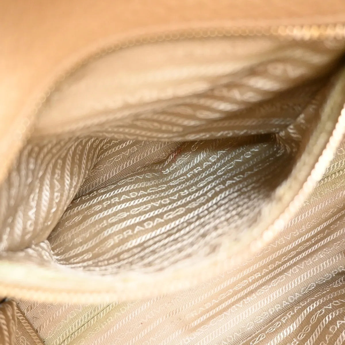 Prada Front Pocket Wing Convertible Tote Vitello Daino, Beige, Leather, Tote Bag