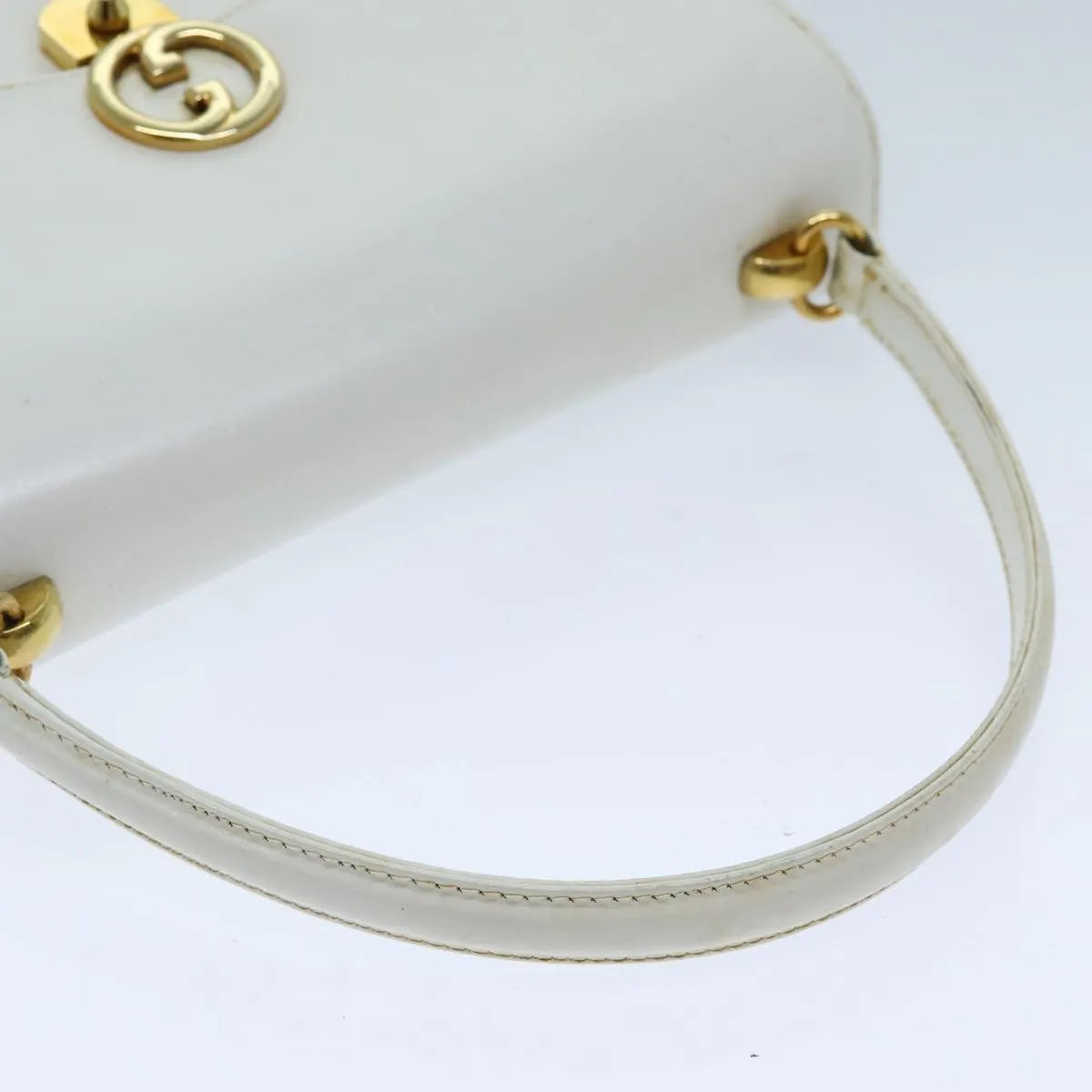 Gucci Sylvie 1969 Top Handle Leather, White, Leather, Handbag