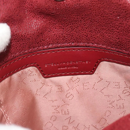 Stella McCartney Falabella Fold Over Clutch Faux Leather, Burgundy, Polyester, Crossbody Bag