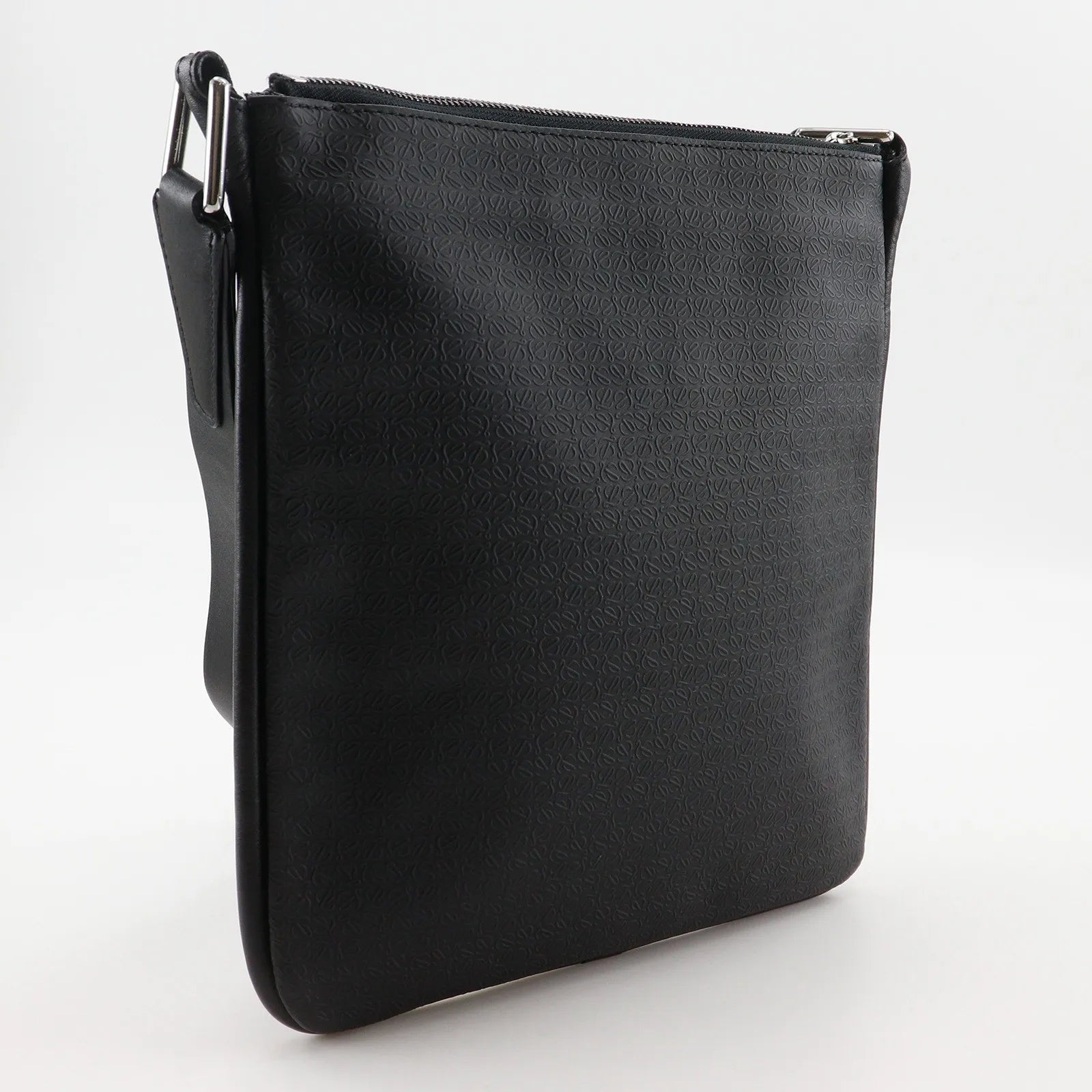 Loewe Repeat Anagram Canvas, Black, Canvas, Shoulder Bag