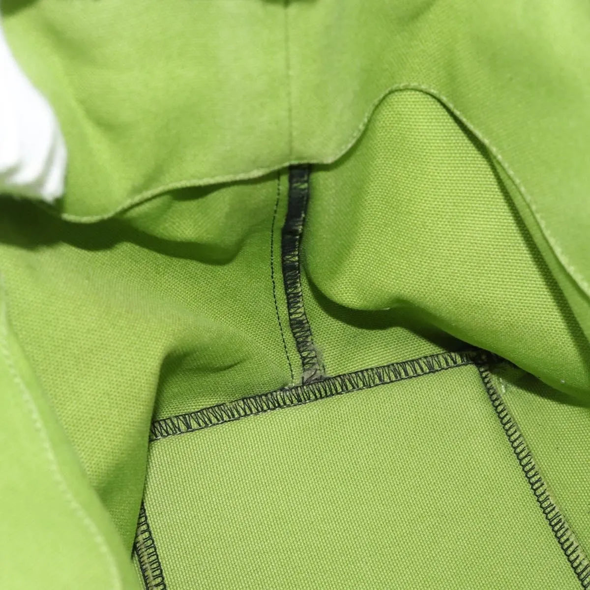 Bottega Veneta Vintage Canvas, Green, Canvas, Tote Bag