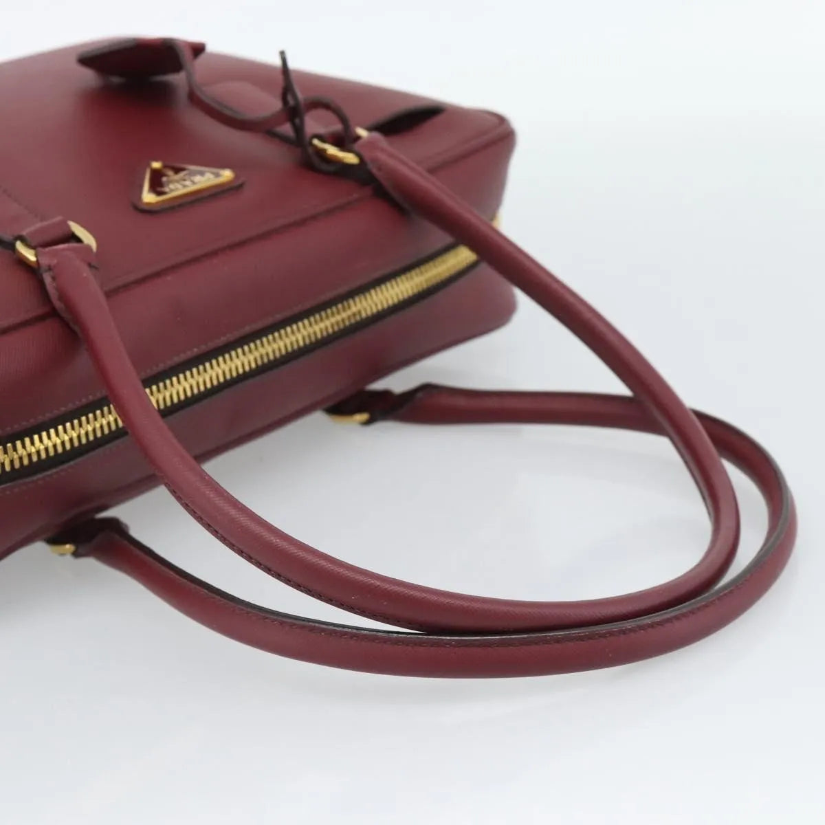 Prada Bauletto Saffiano Leather, Red, Leather, Handbag