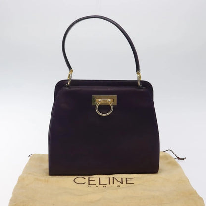 Celine vintage Leather, Purple, Leather, Handbag