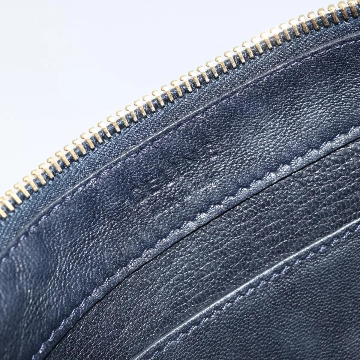 Celine Vintage Leather, Navy, Leather, Shoulder Bag